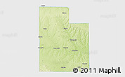 Physical 3D Map of Caddo County, single color outside