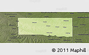 Physical Panoramic Map of Canadian County, darken