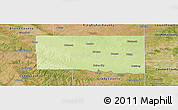 Physical Panoramic Map of Canadian County, satellite outside