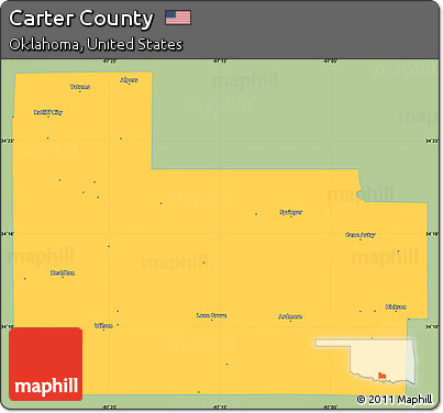 Savanna Style Simple Map of Carter County, single color outside