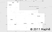 Silver Style Simple Map of Carter County