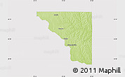 Physical Map of Cleveland County, cropped outside