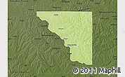 Physical Map of Cleveland County, darken