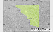 Physical Map of Cleveland County, desaturated