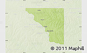 Physical Map of Cleveland County, lighten