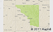 Physical Map of Cleveland County, shaded relief outside