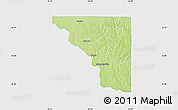 Physical Map of Cleveland County, single color outside