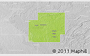 Physical 3D Map of Coal County, lighten, desaturated