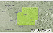Physical 3D Map of Coal County, semi-desaturated