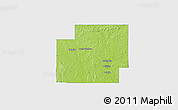 Physical 3D Map of Coal County, single color outside