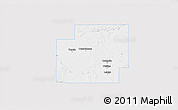 Silver Style 3D Map of Coal County, single color outside