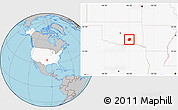 Gray Location Map of Coal County, highlighted country
