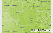 Physical Map of Coal County