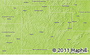 Physical 3D Map of Creek County