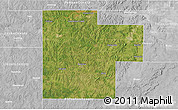 Satellite 3D Map of Creek County, lighten, desaturated