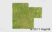 Satellite 3D Map of Creek County, single color outside