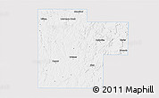 Silver Style 3D Map of Creek County, single color outside