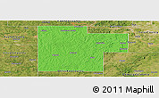 Political Panoramic Map of Creek County, satellite outside