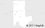 Silver Style Simple Map of Ellis County, single color outside