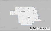 Gray 3D Map of Greer County, single color outside