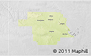 Physical 3D Map of Greer County, lighten, desaturated