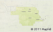 Physical 3D Map of Greer County, lighten