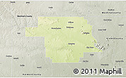 Physical 3D Map of Greer County, semi-desaturated