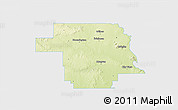 Physical 3D Map of Greer County, single color outside