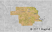 Satellite 3D Map of Greer County, lighten, desaturated