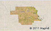 Satellite 3D Map of Greer County, lighten