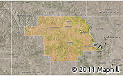 Satellite 3D Map of Greer County, semi-desaturated