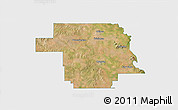 Satellite 3D Map of Greer County, single color outside