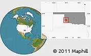 Satellite Location Map of Greer County, highlighted country, highlighted parent region