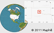 Satellite Location Map of Greer County, highlighted country