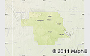 Physical Map of Greer County, lighten