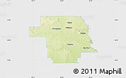 Physical Map of Greer County, single color outside