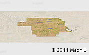 Satellite Panoramic Map of Greer County, lighten