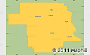 Savanna Style Simple Map of Greer County, single color outside