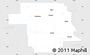 Silver Style Simple Map of Greer County, single color outside
