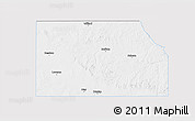 Silver Style 3D Map of Harper County, single color outside