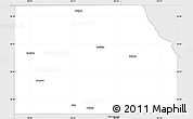 Silver Style Simple Map of Harper County
