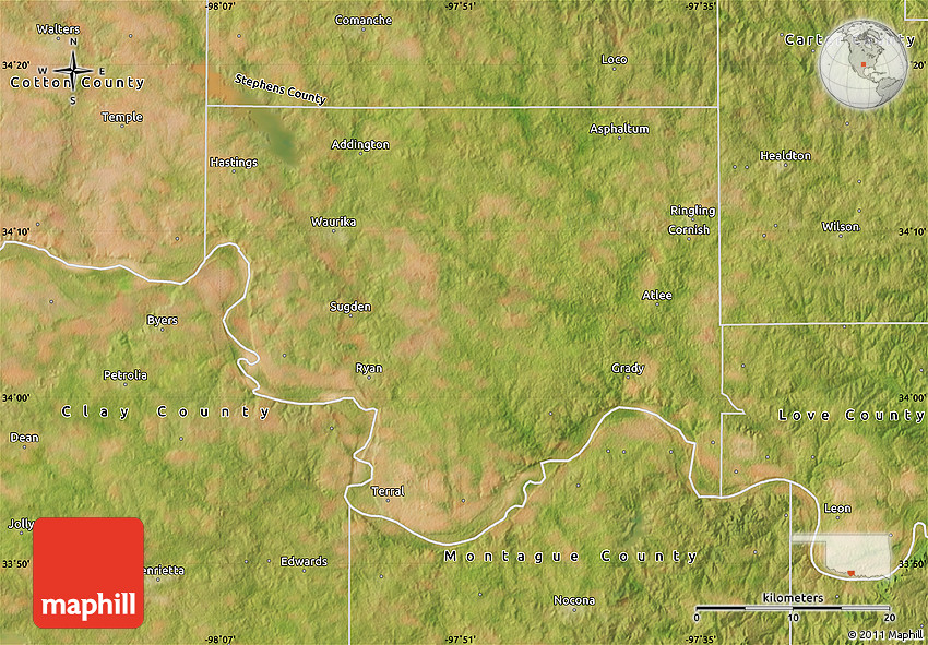 Satellite Map of Jefferson County