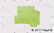 Physical Map of Johnston County, cropped outside