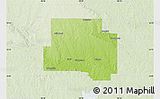 Physical Map of Johnston County, lighten