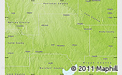 Physical Map of Johnston County