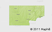 Physical 3D Map of Kay County, single color outside