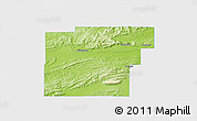 Physical 3D Map of Latimer County, single color outside
