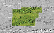 Satellite 3D Map of Latimer County, lighten, desaturated