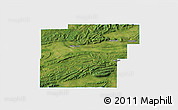 Satellite 3D Map of Latimer County, single color outside