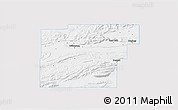 Silver Style 3D Map of Latimer County, single color outside